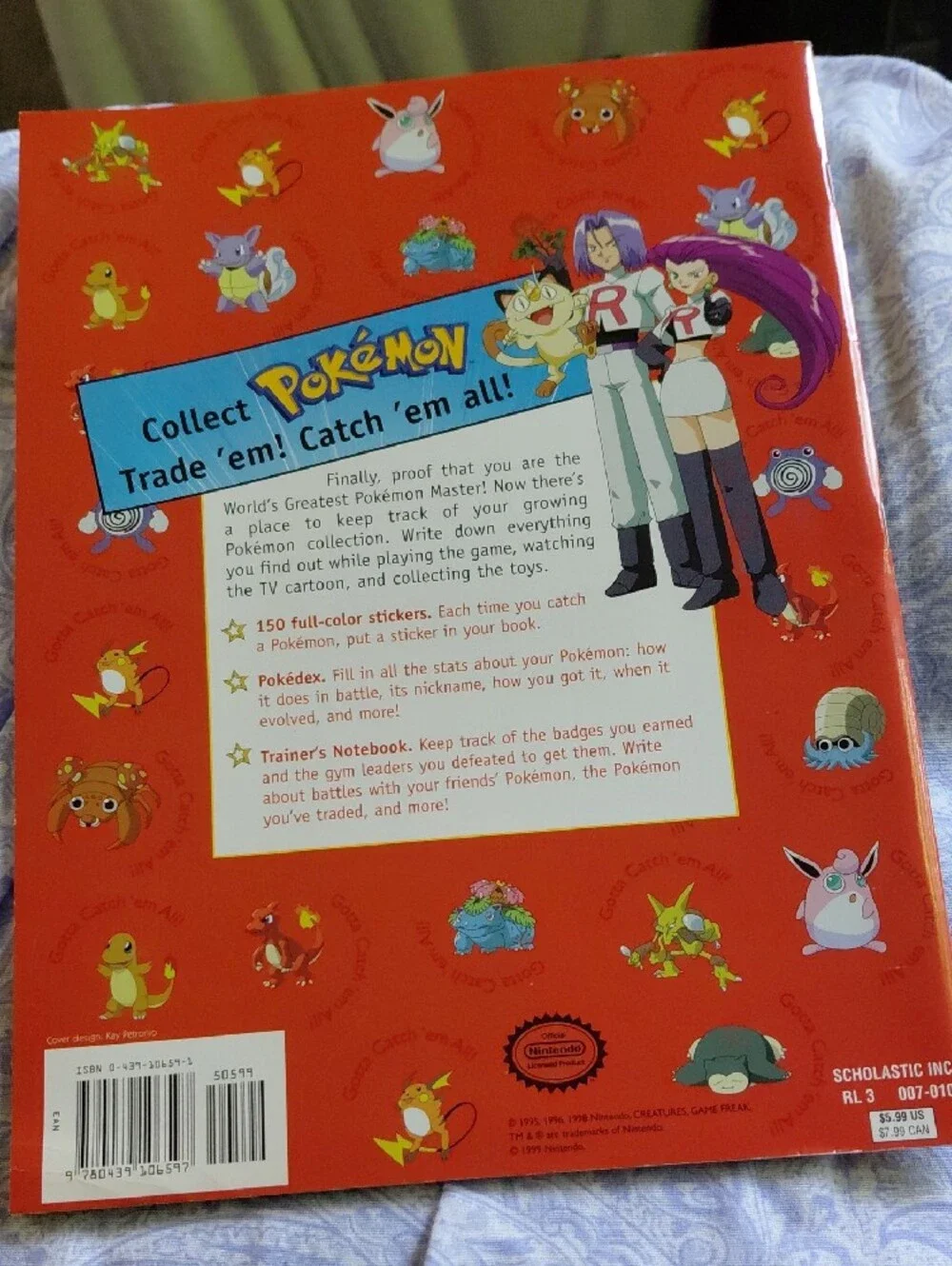 Vintage First Edition 1999 Official Pokémon Collector's Sticker Book